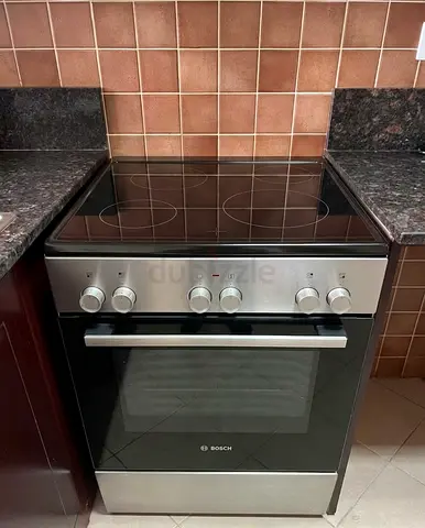 Bosch Freestanding Electric Cooker, HKL060070M, 66L, 4 Zones, 3D Hotair, EcoClean Direct, Black, Ger