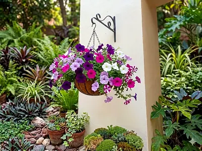 Garden Basket Metal wire with Coco Liner for Flowers and plants