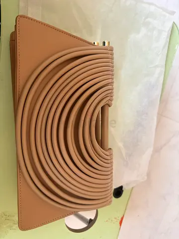 Beige Sculptural Handbag