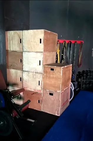 Set of 6 Wooden Plyo/Jump Boxes - Used Gym Equipment
