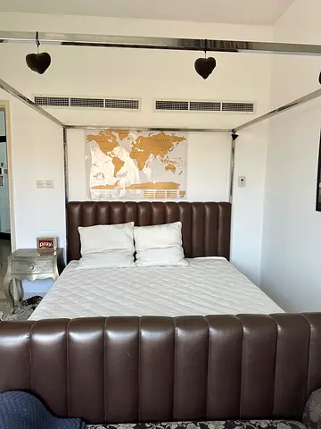 Marina homes exotic leather bed luxury