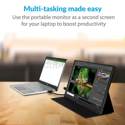 Portable USB-C 15.6" USB FHD IPS Monitor - Second Screen for Laptop And Mobile (Pre-owned)