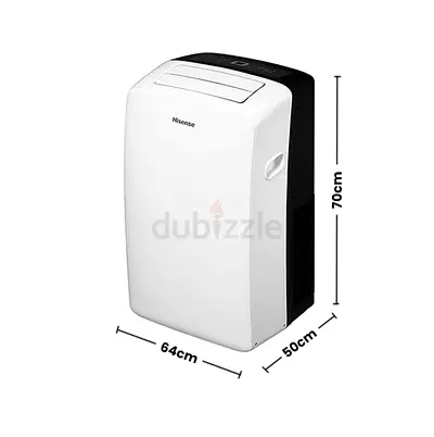 Hisense Portable Air Conditioner - 70cm Height, White/Black