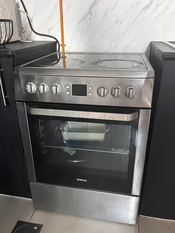 Used countertop electric oven with stainless steel finish - good working condition