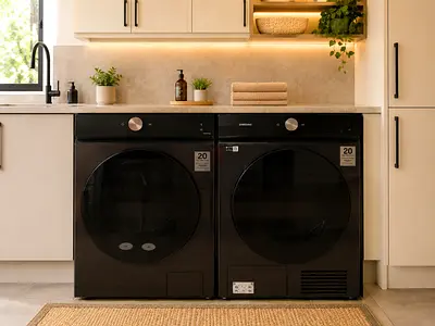 Samsung Matching Washer and Dryer Set - Black, Good Condition