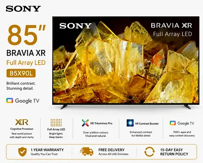 Sony 85″ X90L Full Array LED 4K Google TV | 100Hz | 4K 120Hz Gaming | XR-85X90L