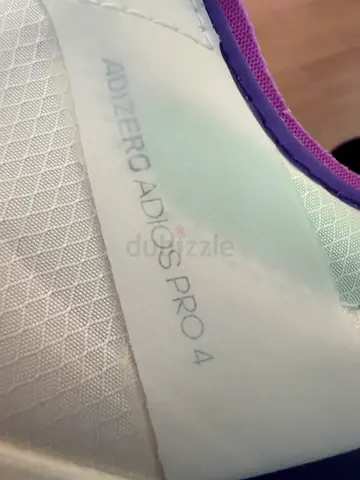 Adidas Adizero Adios Pro 4 Running Shoes - White/Purple