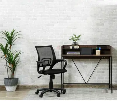 Black Ergonomic Mesh Office Chair - Adjustable, Good Condition