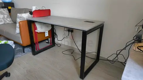 Modern Small Desk with Metal Frame and Laminate Top 120x60 - Good Condition