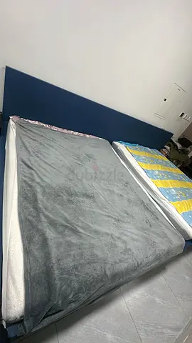 IKEA queen bed frame + IKEA mattress + protector