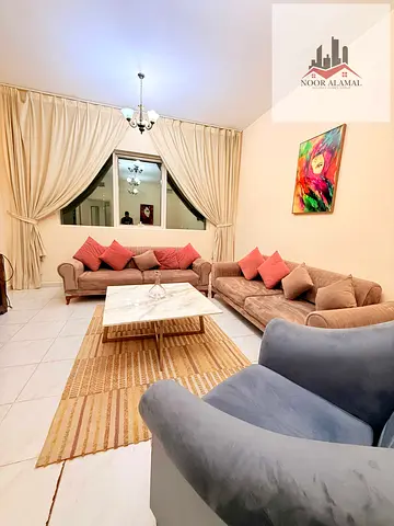 Sharjah Al Taawun apartment, one bedroom, hall, kitchen and two bathrooms