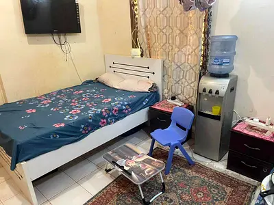 Furnished studio apartment for monthly rent, close to all services and buses in Al Butina, Sharjah