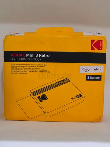 Kodak Mini 3 Retro 3x3 Photo Printer (Bluetooth) - White, New in Box