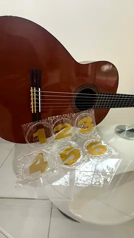 Classical Guitar with New Replacement Bridge Pins (Numbers 1-6)