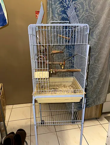 used birdcage with stand