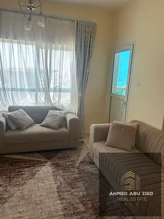 Luxury 1BHK, fully furnished, for annual rent in Orient Towers- Ajman | Master bedroom | 2 bathrooms