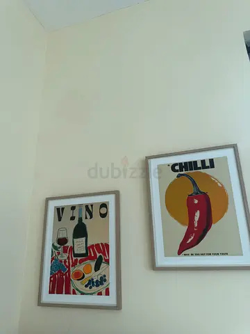 Pair of Framed Vintage-Style Food Posters (Set of 2)