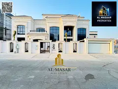 A villa with a palace design, two floors, a rooftop, an elevator, and a large swimming pool. The pri