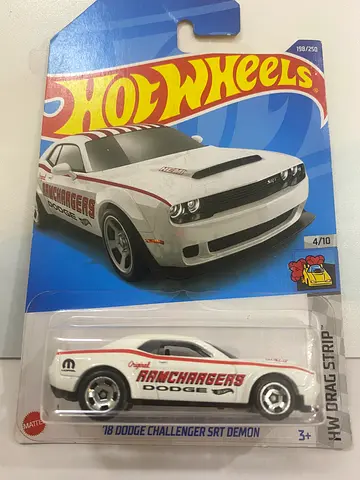 Hot Wheels 18 Dodge Challenger SRT Demon (white)