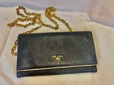 PRADA SLING BAG GOLD CHAIN - AUTHENTIC