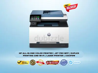 HP All-in-One Color Printer | Jet Pro MFP | Duplex Printing and Wi-Fi | Laser Printer | 3303FDW