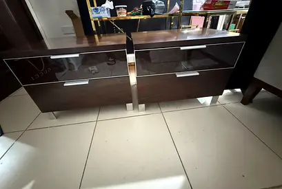 Waterproof Wood Bed Side Table and Metal Legs