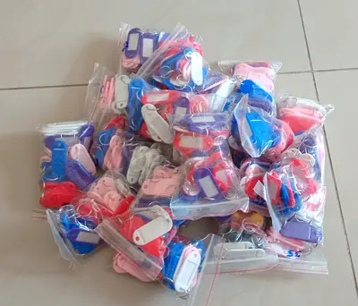 Plastic Key Tags 35 pcs per packet total 665 pcs