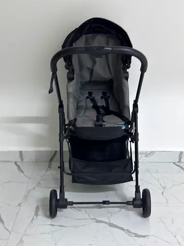 Lightweight grey single baby stroller in good condition
