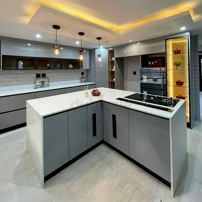New L-shaped Kitchen Island