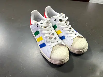 adidas Superstar White Multi US 7.5 - Used (No Box)