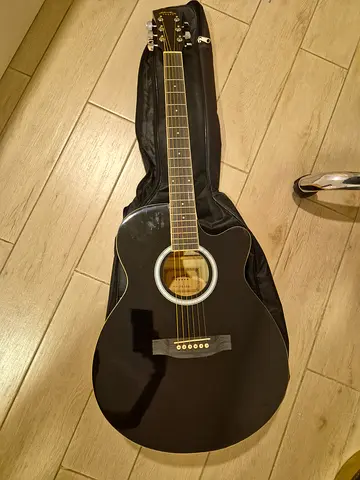 Black  Guitar with Soft Gig Bag - Excellent new condition with all the accessories