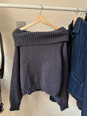 Classy Off Shoulder Women’s Sweater - Size S/M