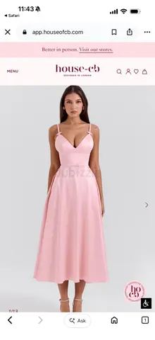 House of CB Tiffany Satin Midi Cocktail Dress –  Size M – Orig price 900 Selling at AED 350