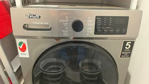 Terim 8/5 kg Fully Automatic Washer Dryer - Dark Silver, Front Load