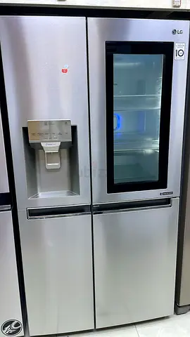 LG Side-by-Side Refrigerator with InstaView Door (Silver) - Good Condition