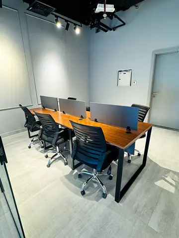 Brand New- Modern 6-Seater Office Workstation with Chairs and Dividers