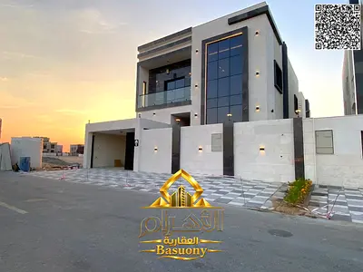 For Sale: Modern villa in Al Helio 2, Ajman. Price includes registration and transfer fees. Prime location on Sheikh Mohammed Bin Zayed Road. Freehold
