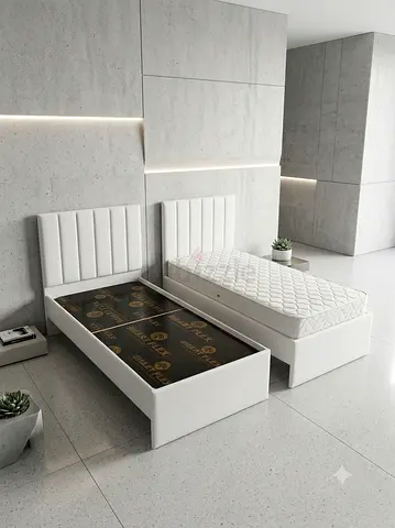 Wooden Valvet Fabric Design Single Bed Available