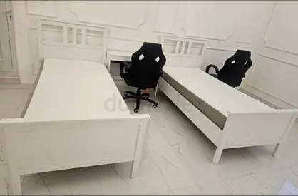 Pair of White Single Beds with Headboards — Good Condition