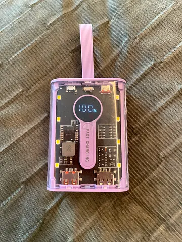 Portable Fast Charging Power Bank 10000 mah Pink Color