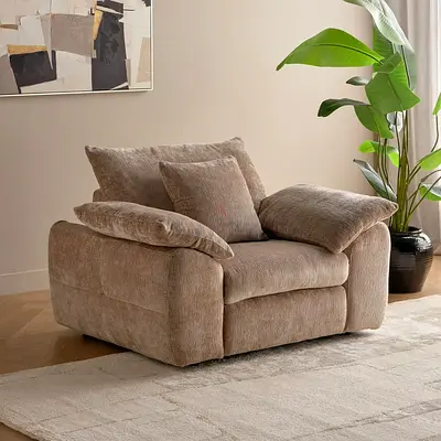 Brand New Seat Fabric Armchair — Beige from home center