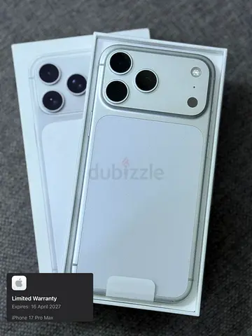IPHONE 17PROMAX PHYSICAL SIM
ZA/A
512GB , SILVER
100BH 🔋
April 2027 WARRANTY AVAILABLE
WITH BOX A