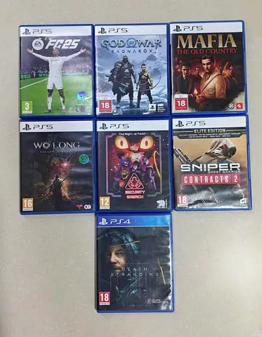 PS5 & PS4 Games — 8 Titles (FIFA 25, $%& of War Ragnarok, Mafia, Death Stranding & more)