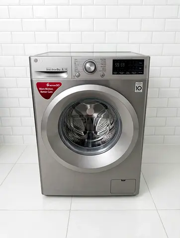 LG Front Load Washing Machine 7kg - Silver, Good Condition