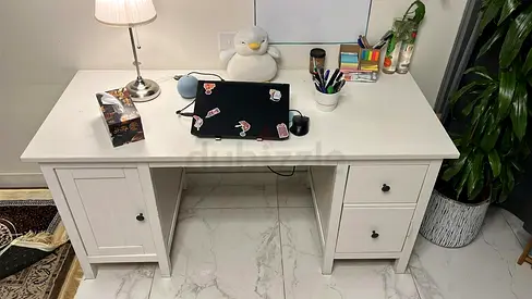 Ikea Hemnes desk (Stain white) 155X65cms