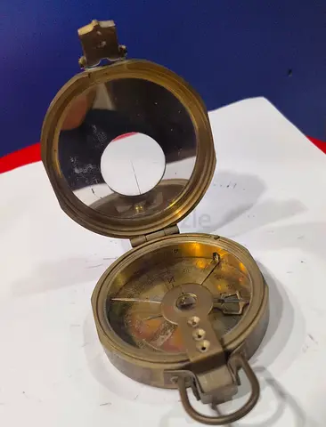 Antique brass compass