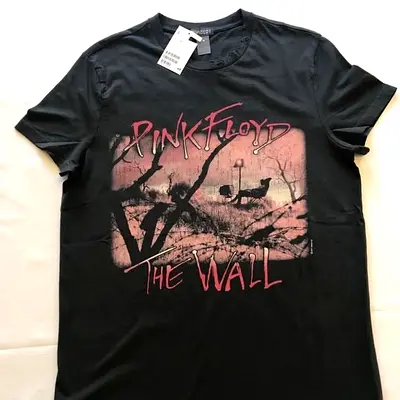 Black Pink Floyd 'The Wall' Graphic T-Shirt - New