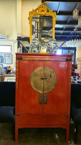 19th Century Antique Wedding Cabinet