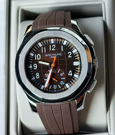 Patek Philippe Aquanaut Men's Master Quality Watch with Brown Dial and Rubber Strap🔥🔥🔥🔥🔥🔥🔥