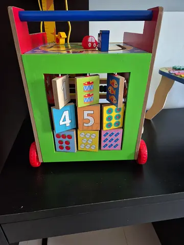 Wooden Multi-Activity Walker & Learning Center – Complete Set